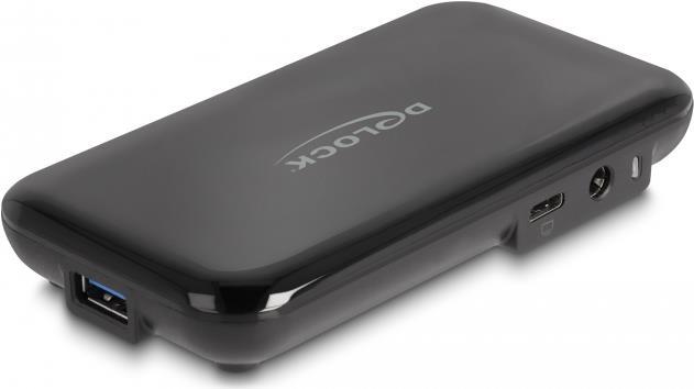 DeLOCK 64209 Schnittstellen-Hub USB 3.2 Gen 2 (3.1 Gen 2) Type-C 10000 Mbit/s Schwarz (64209) von Delock