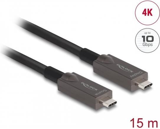 DeLOCK 84179 USB Kabel 15 m USB 3.2 Gen 2 (3.1 Gen 2) USB C Schwarz (84179) - Sonderposten von Delock