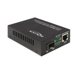 DeLOCK 86180 - 1000 Mbit/s - IEEE 802.3,IEEE 802.3ab,IEEE 802.3af,IEEE 802.3at,IEEE 802.3u,IEEE 802.3z - SFP - Verkabelt - Status - Schwarz (86180) von Delock