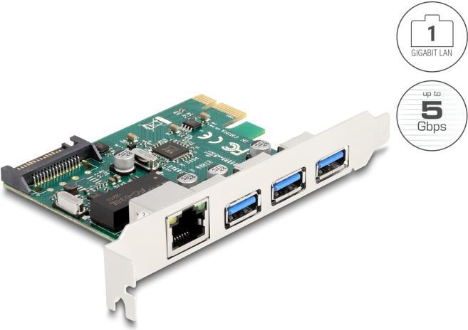 Delock - Netzwerkadapter - PCIe 2,0 - Gigabit Ethernet x 1 (90105) von Delock