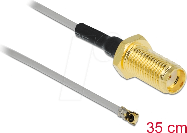 DeLOCK - Antennenkabel - SMA (W) bis MHF4 (M) - 35cm - Koax - Grau (90398) von Delock
