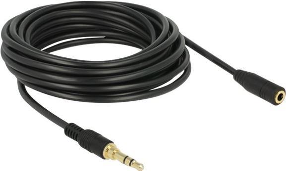 DeLOCK - Audioverlängerungskabel - Stereo Mini-Klinkenstecker (M) bis Stereo Mini-Klinkenstecker (W) - 5 m - Schwarz von Delock