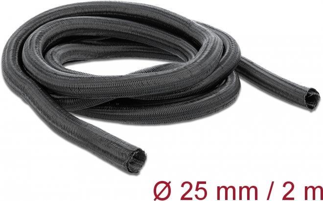 DeLOCK Braided Sleeving self-closing - Flexible Kabelleitung - 2,0m - Schwarz (18856) von Delock