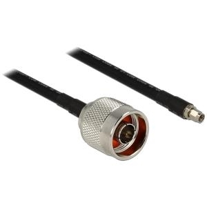 DeLOCK CFD400 LLC400 low loss - Antennenkabel - N-Anschluss (S) bis RP-SMA (S) - 1,0m - Koax - Schwarz (13019) von Delock