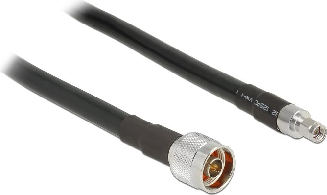 DeLOCK CFD400 LLC400 low loss - Antennenkabel - N-Anschluss (S) bis RP-SMA (S) - 3,0m - Koax - Schwarz (13021) von Delock