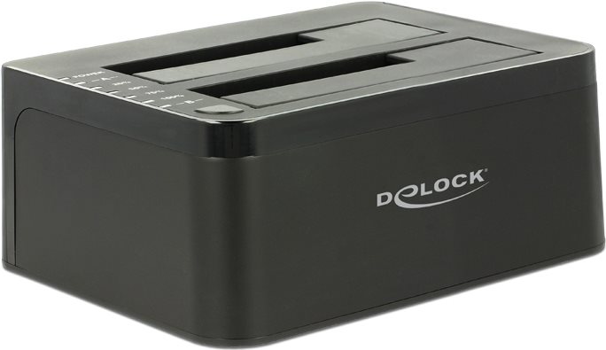 DeLOCK Dual Docking Station SATA HDD > USB3.0 with Clone Function - Speicher-Controller mit One-Touch-Klonen - 6,4 cm, 8,9 cm (2.5, 3.5) - SATA 6Gb/s - 600MBps - USB3.0 (62661) von Delock