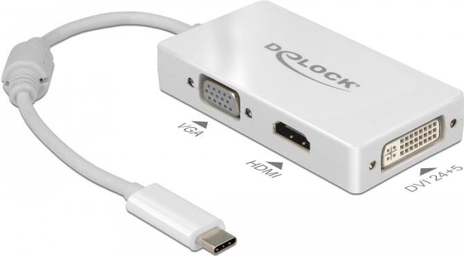 DeLOCK - Externer Videoadapter - USB-C - DVI, HDMI, VGA - weiß DeLOCK - Externer Videoadapter - USB-C - DVI, HDMI, VGA - weiß von Delock