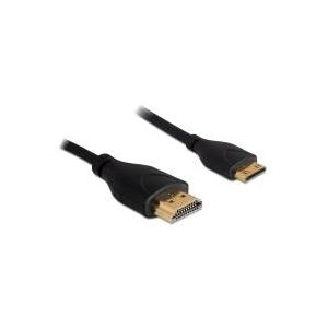 DeLOCK High Speed HDMI with Ethernet - Video-/Audio-/Netzwerkkabel - HDMI - 34 AWG - HDMI, Typ A19-polig (M) - mini HDMI, Typ C 19-polig (M) - 1 m (83132) von Delock