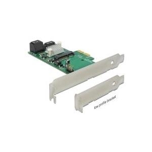 DeLOCK Hybrid 3 x internal SATA 6 Gb/s + 1 x internal mSATA - Speichercontroller (RAID) - 4 Sender/Kanal - SATA 6Gb/s / mSATA - 600MBps - RAID 0, 1 - PCIe 2,0 x2 (89371) von Delock