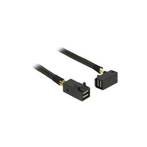 DeLOCK - Internes SAS-Kabel - SAS 12Gbit/s - 4x Mini SAS HD (SFF-8643) (M) gerade bis 4x Mini SAS HD (SFF-8643) (M) gewinkelt - 50 cm (83621) von Delock