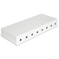 DeLOCK Keystone Surface Mounted Box - Gehäuse mit modularen Einsätzen - weiß - 8 Ports (86209) von Delock