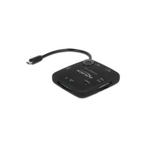 DeLOCK Micro USB OTG Card Reader + 3 Port USB Hub - Kartenleser (micro SD, MS, M2, SD/SDHC)) - USB (65529) von Delock