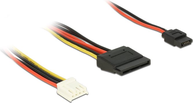 DeLOCK - Netzteil - interne Stromversorgung, 4-polig (R) bis SATA Leistung, Slimline SATA Leistung (R) - 24 cm (84932) von Delock