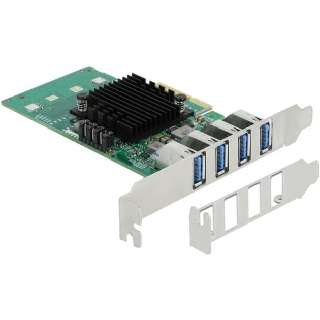 DeLOCK PCIe x4>4x ext. USB 3.0 Quad C.LP von Delock