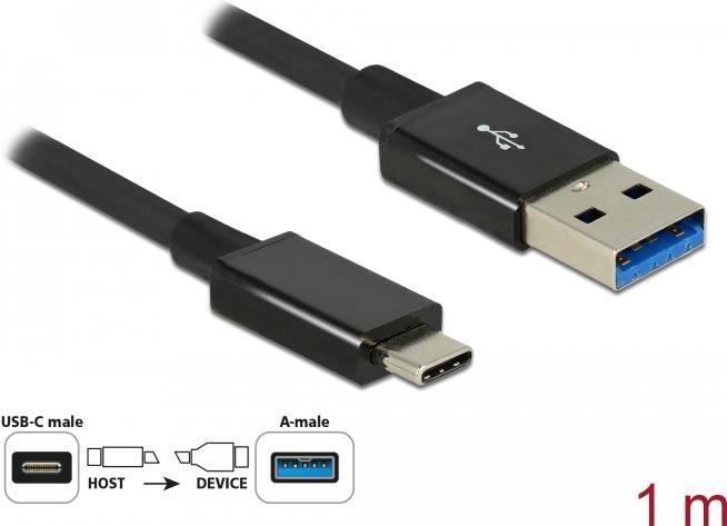 DeLOCK Premium - USB-Kabel - 24-Pin-USB Typ C (M) - bis - 9-polig USB Typ A (M) - 1,0m (USB 3,1 Gen2) - Schwarz (83983) von Delock