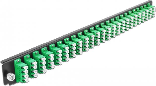 DeLOCK - Rack-Montageblech für Glasfaser-Spleißbox - Vorderseite - LC SM X 24 - grün - 1U - 48,3 cm (19) (43370) von Delock
