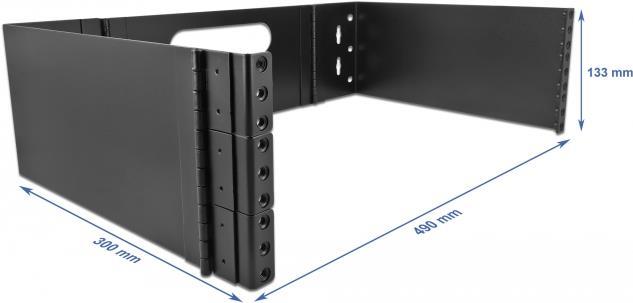 DeLOCK - Schrank - geeignet für Wandmontage - Schwarz - 3U - 48.3 cm (19) von Delock