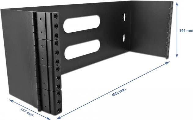 DeLOCK - Schrank - geeignet für Wandmontage - Schwarz - 4U - 48.3 cm (19) von Delock