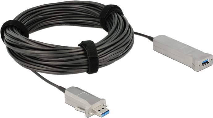 DeLOCK ShapeCable - USB-Kabelsatz (USB / USB2.0 / USB3.0) - aktives Kabel (Signalregenerierung), Flügelschrauben - Schwarz (83739) von Delock