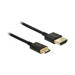 DeLOCK Slim Premium - Video-/Audio-/Netzwerkkabel - HDMI - 36 AWG - HDMI, 19-polig (M) - bis - Mini-HDMI, 19-polig (M) - 3,0m - Dreifachisolierung - Schwarz (84779) von Delock