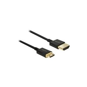 DeLOCK Slim Premium - Video-/Audio-/Netzwerkkabel - HDMI - 36 AWG - HDMI, 19-polig (M) - bis - Mini-HDMI, 19-polig (M) - 4,5m - Dreifachisolierung - Schwarz (84780) von Delock