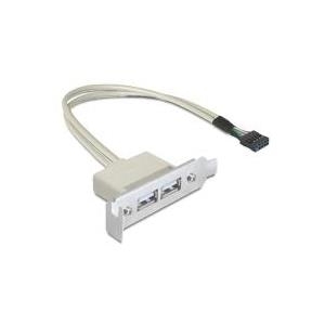 DeLOCK Slot bracket - USB-Kabel - USB Typ A, 4-polig (W) - 9-poliger USB-Header (W) - 50cm (USB / USB2.0) (83119) von Delock