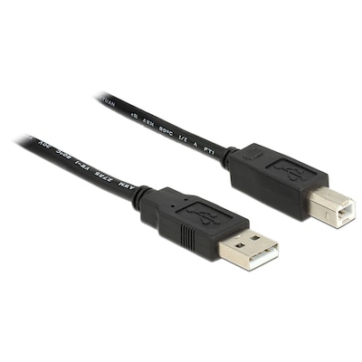 DeLOCK USB 2.0 Kabel USB-A zu USB-B 20m 83557 schwarz von Delock