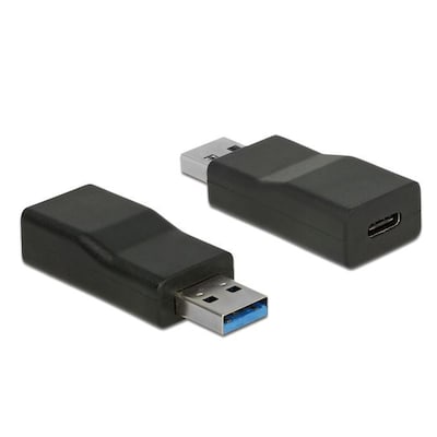 DeLOCK USB 3.1 Adapter USB-A zu USB-C Gen2 aktiv St./Bu. 65696 schwarz von Delock
