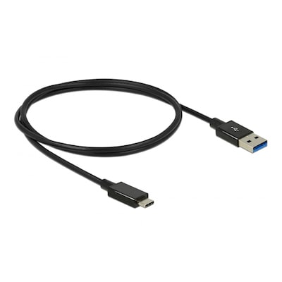 DeLOCK USB 3.1 Kabel 1m A zu C SuperSpeed Gen2 St./St. schwarz DeLOCK USB 3.1 Kabel 1m A zu C SuperSpeed Gen2 St./St. schwarz von Delock