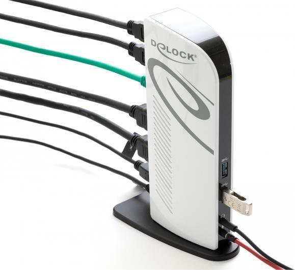 DeLOCK USB Docking Station Dual HDMI Full-HD - Dockingstation - USB 3,2 Gen1 - 2 x HDMI - GigE (87771) von Delock