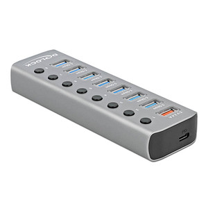 DeLOCK USB-Hub 7-fach grau von Delock