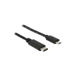 DeLOCK - USB-Kabel - 5-polig Micro-USB Typ B (M) - 24-Pin-USB Typ C (M) - 1,0m (USB 3,1) - Schwarz (83602) von Delock