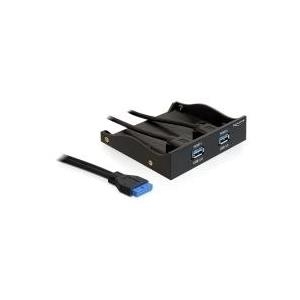 DeLOCK USB3.0 Front Panel 2-Port - Anschlüsse am vorderen Bedienfeld des Speicherschachts (61896) von Delock