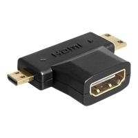 DeLOCK - Video/Audio-Splitter - HDMI - HDMI, 19-polig (W) - Mini-HDMI, 19-polig, 19-polig Micro-HDMI (M) - Schwarz (65446) von Delock