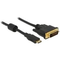 DeLOCK - Video- / Audiokabel - Dual Link - HDMI / DVI - 32 AWG - Mini-HDMI, 19-polig (M) - DVI-D (M) - 3,0m - Schwarz (83584) von Delock