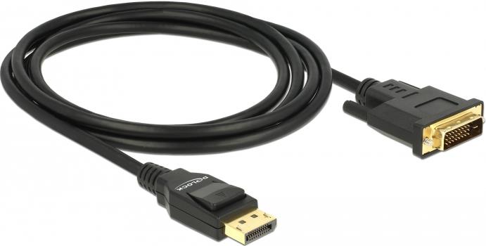 DeLOCK - Videokabel - Single Link - DisplayPort (M) bis DVI-D (M) - DisplayPort 1,2a - 2,0m - passiv - Schwarz (85313) von Delock