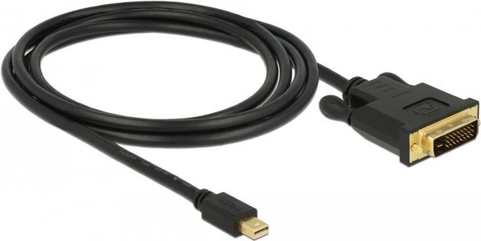 DeLOCK - Videokabel - Single Link - Mini DisplayPort (M) bis DVI-D (M) - DisplayPort 1,1 - 2,0m - passiv, Daumenschrauben - Schwarz (83989) von Delock