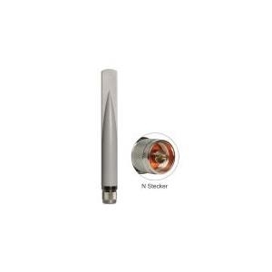 DeLOCK WLAN antenna N plug - Antenne - 802,11 b/g/n - außen - 2,5 dBi - ungerichtet - Grau (88452) von Delock