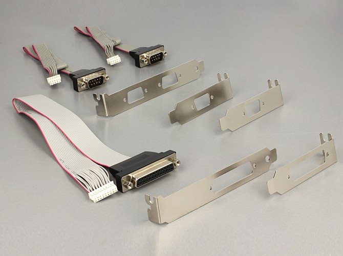 DeLock MiniPCIe I/O PCIe full size 2 x Serial RS-232 + 1 x Parallel - Adapter Parallel/Seriell - PCI Express 2,0 Mini Card - RS-232 x 2 + parallel x 1 (95246) von Delock