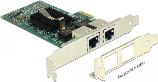 DeLock PCI Express Card > 2 x Gigabit LAN - Netzwerkadapter - PCIe 2.0 Low-Profile - Gigabit Ethernet x 2 von Delock