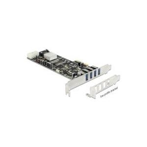 DeLock PCI Express Card > 4 x external USB3.0 Quad Channel - USB-Adapter - PCIe 2,0 x4 - USB3.0 x 4 (89365) von Delock