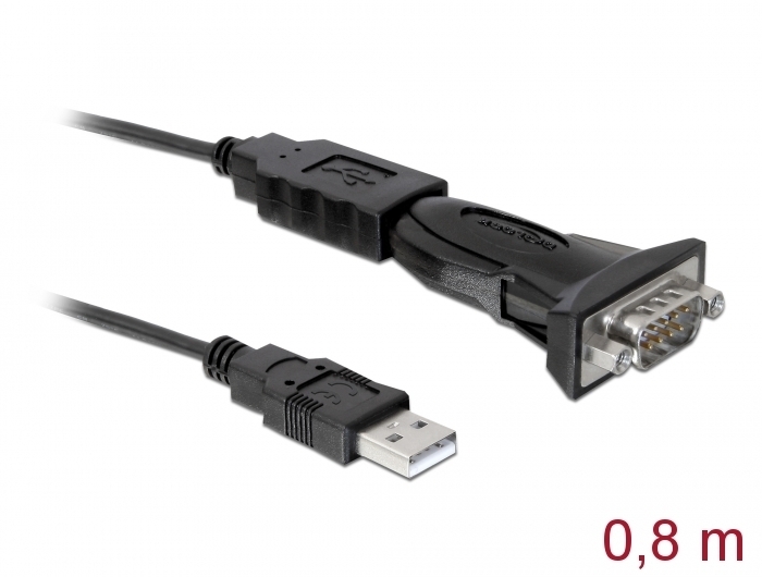 DeLock USB2.0 to Serial Adapter, 0,8m von Delock