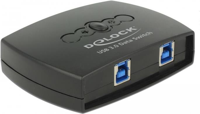 DeLock USB3.0 Sharing Switch 2 - 1 - USB-Umschalter für die gemeinsame Nutzung von Peripheriegeräten - 2 x SuperSpeed USB3.0 - Desktop (87723) von Delock