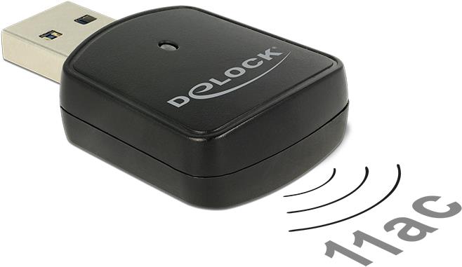 DeLock Wireless LAN USB Mini Stick - Netzwerkadapter - USB 3.0 - 802.11b, 802.11a, 802.11g, 802.11n, 802.11ac - Schwarz von Delock