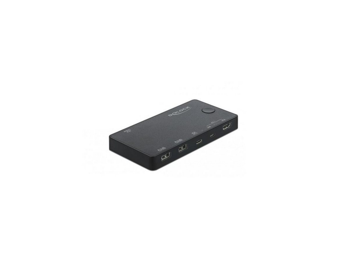 Delock 11477 - HDMI/USB-C KVM-Switch 4K 60 Hz mit USB 2.0 Computer-Kabel, HDMI, HDMI von Delock