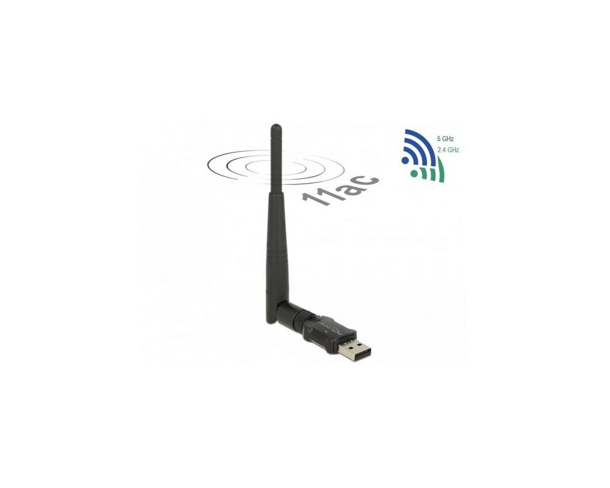 Delock 12462 - USB 2.0 Dualband WLAN ac/a/b/g/n Stick 433 + 150... Computer-Adapter von Delock