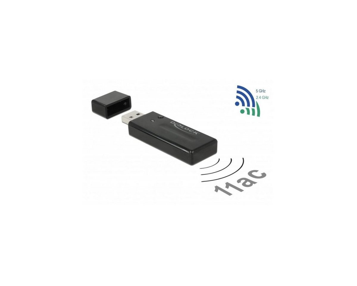 Delock 12463 - USB 3.0 Dualband WLAN ac/a/b/g/n Stick 867 + 300 Mbps Computer-Adapter von Delock