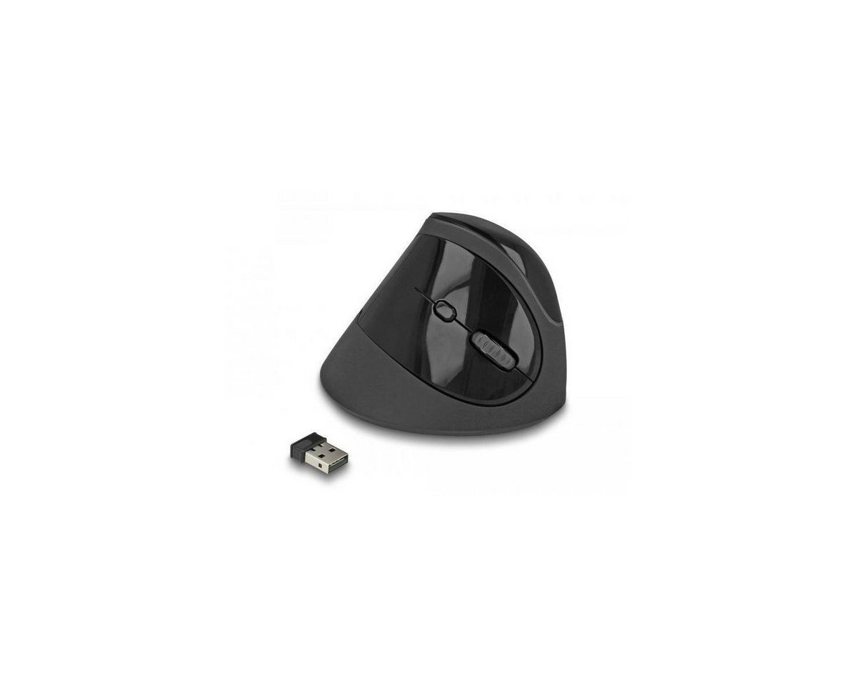 Delock 12599 - Ergonomische USB Maus vertikal - kabellos, schwarz Maus von Delock