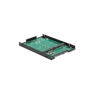 Delock 2.5? Konverter SATA 22 Pin > 2 x mSATA mit RAID mit Gehäuse (62594) von Delock