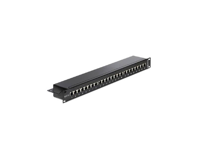 Delock 43298 - Delock 19 Patchpanel, 24 Port, Cat.6, schwarz Netzwerk-Patch-Panel" von Delock